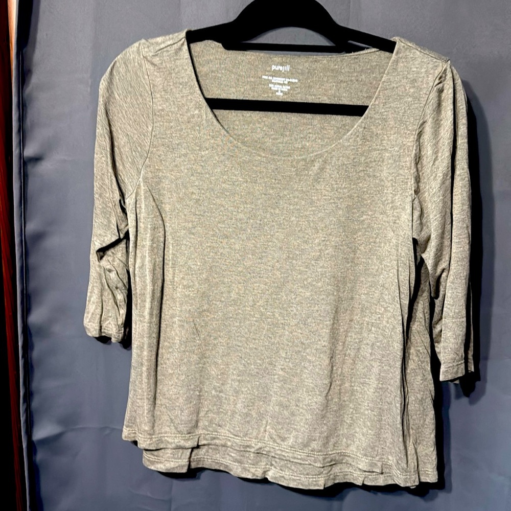 Purejill supersoft 3/4 sleeve elliptical tee